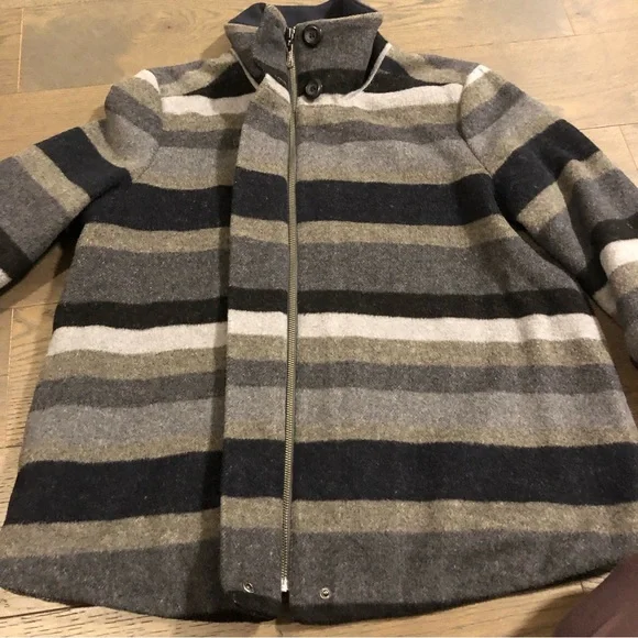PrAna Women’s Wool Blend Lily Striped Jacket. Sz Medium Coal. Gently Worn - Picture 10 of 16